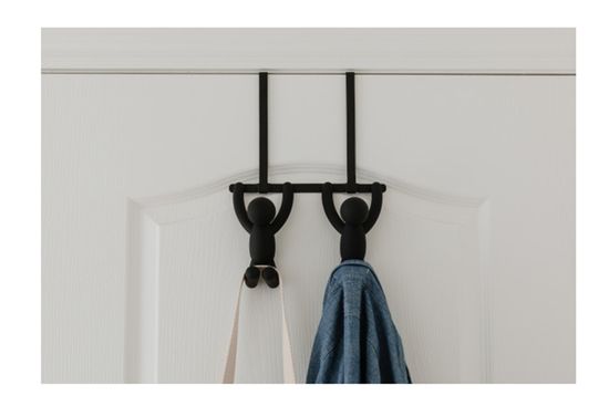 Вешалка надверная buddy, 21,6 см, черная, 2 крючка