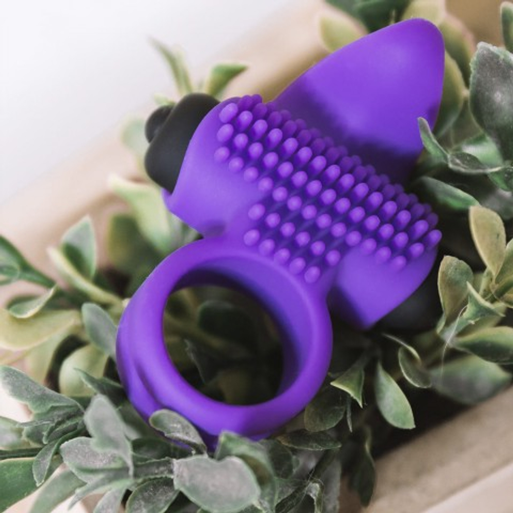 Виброкольцо эрекционное Adrien Lastic Bullet Lastic фиолетовое