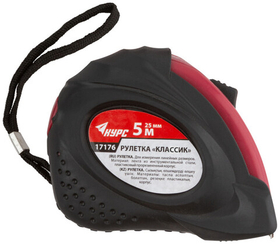 Рулетка прорезиненный корпус "Классик" 5 м x 25 мм 17176 КУРС