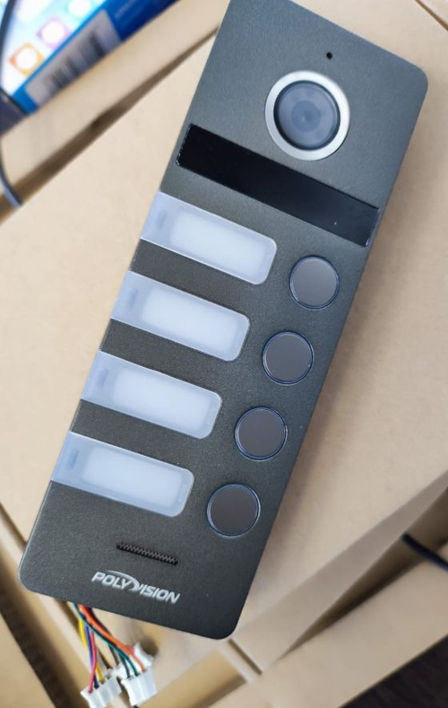 PVP-L9-4HD v.8.1 Цветная 4-х абонентская вызывная панель для видеодомофона