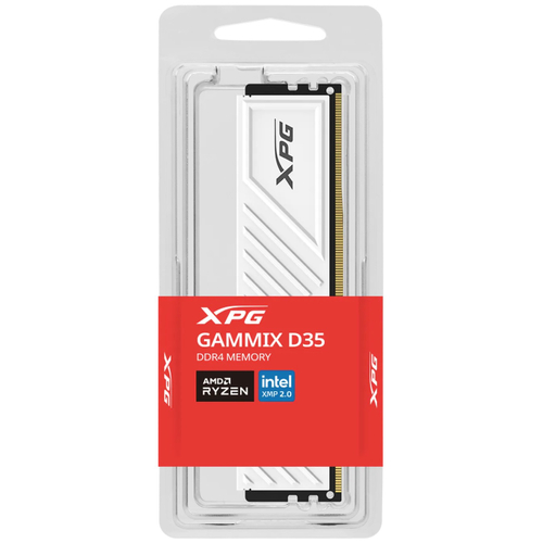 Модуль памяти DIMM DDR4 16Gb, 3200Mhz, ADATA XPG GAMMIX D35 White (AX4U320016G16A-SWHD35)