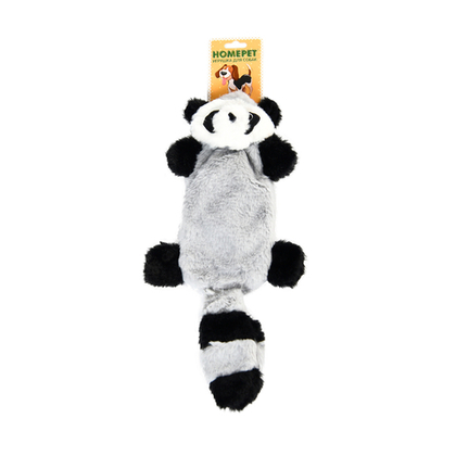 HOMEPET Игрушка для собак "Енот с пищалкой и шуршащим эффектом", плюш, 39*17 см