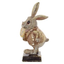 GAEM Фигурка декоративная "Кролик" с часами (LR44х1 н/п), L1, L13 W13 H25 см