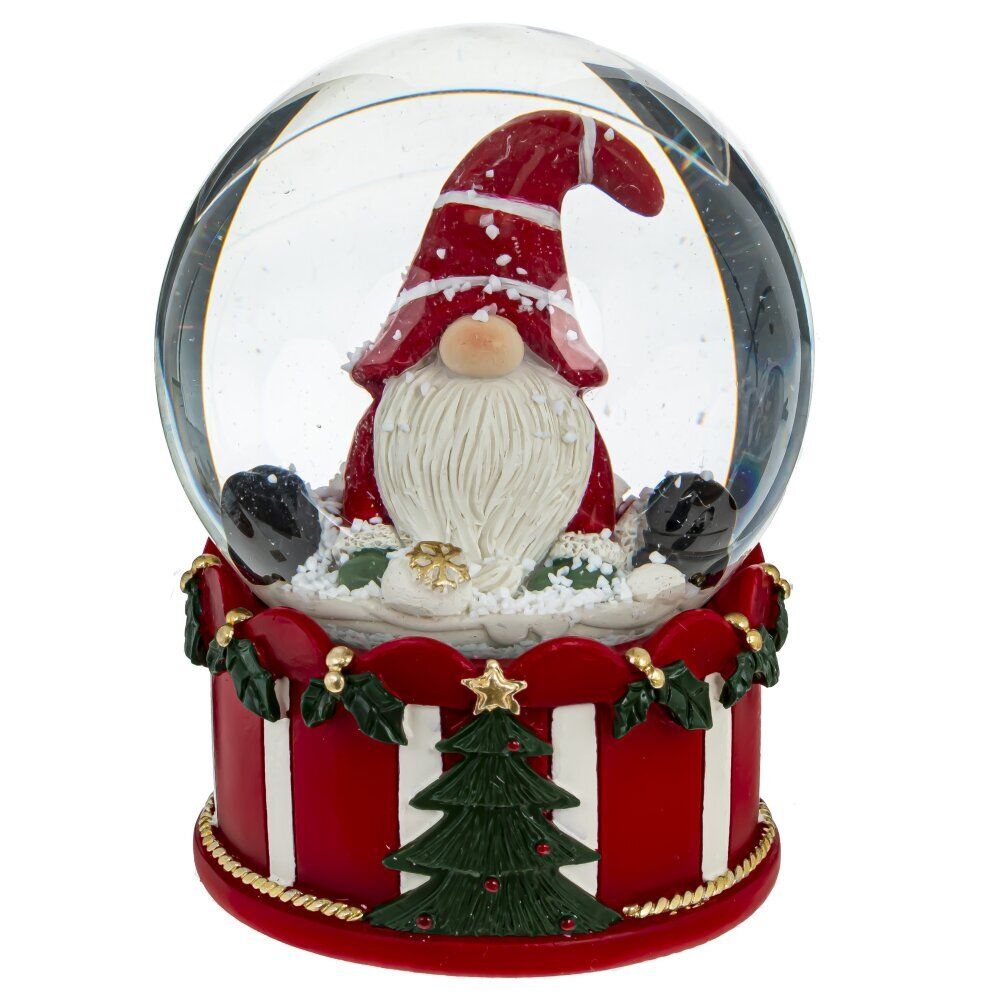 GAEM Фигурка декор в стекл шаре "Гном", D7 см, L6 W6 H8,5 см, 2в.