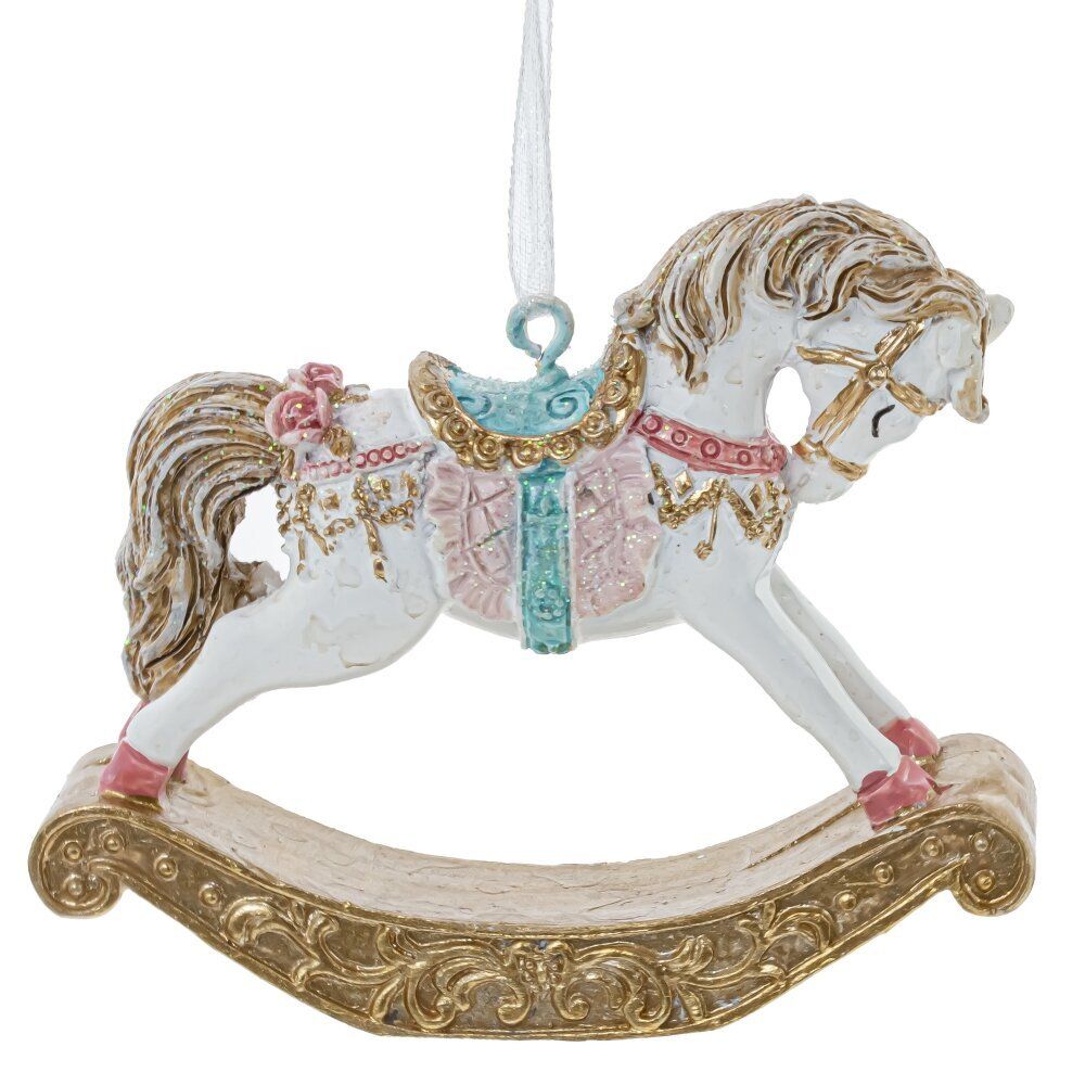 GAEM Украшение новогоднее "Лошадка-качалка", L7,5 W2 H6,5 см