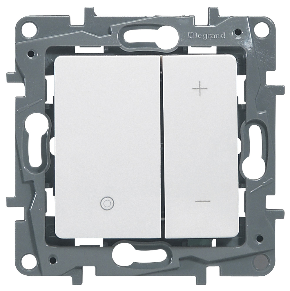 Диммер нажимной универсальный LED 400Вт без нейтрали - белый ETIKA Legrand