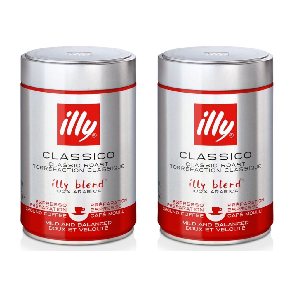 Кофе молотый ILLY MOKA средняя обжарка 250 г, 2 шт