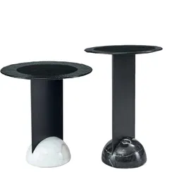 Комплект из 2 столиков 4469, металл, стекло, мрамор