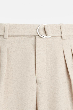 ZARA X NANUSHKA ШОРТЫ-БЕРМУДЫ, ЭКРЮ