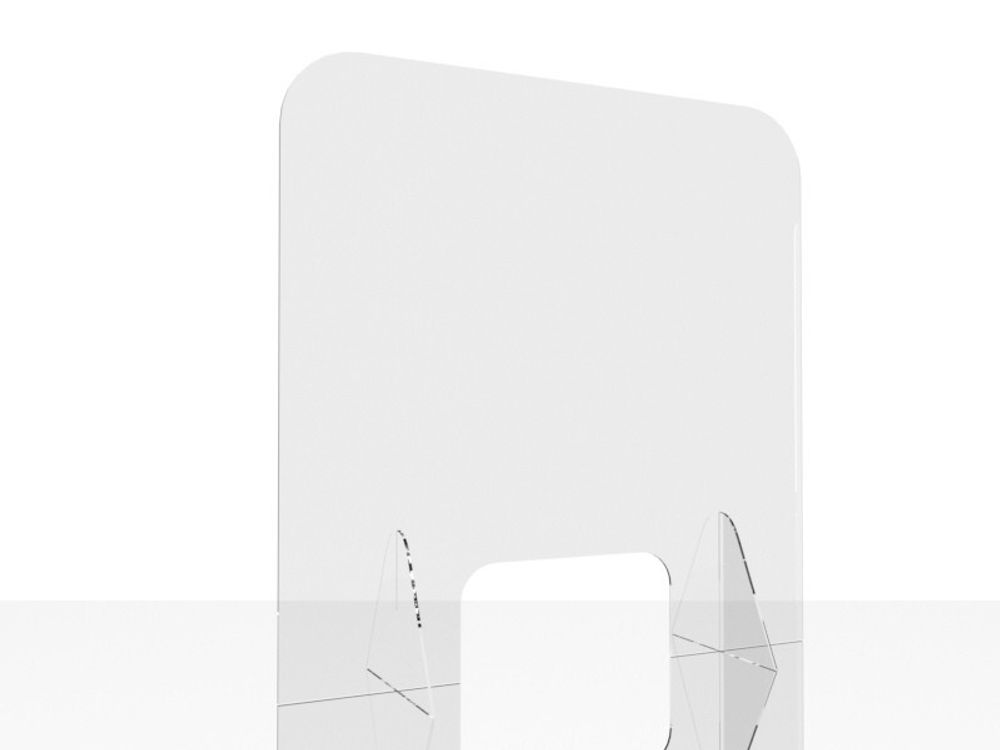 Мобильный защитный экран 800х800мм