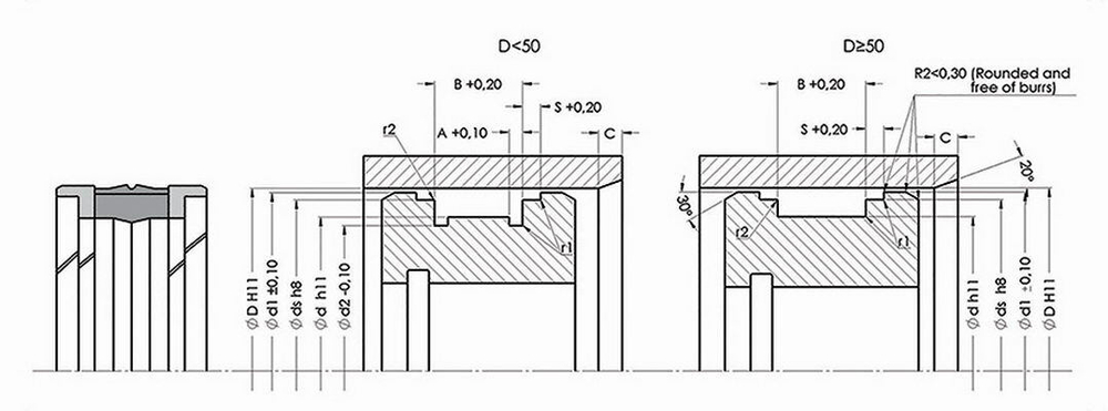 A104 040-032/1 Компактное уплотнение 40-32-15,5/3,1
