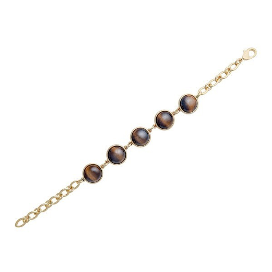Браслет классический Possebon Pearl Tiger Eye C1362.15 BR/G