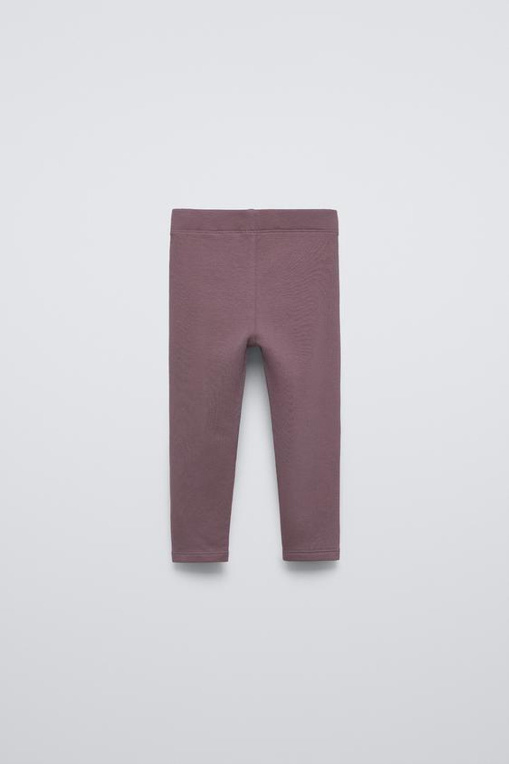 ZARA НАБОР ИЗ ДВУХ ОДНОТОННЫХ ЛЕГИНСОВ, ТЕМНО-БАКЛАЖАНОВЫЙ