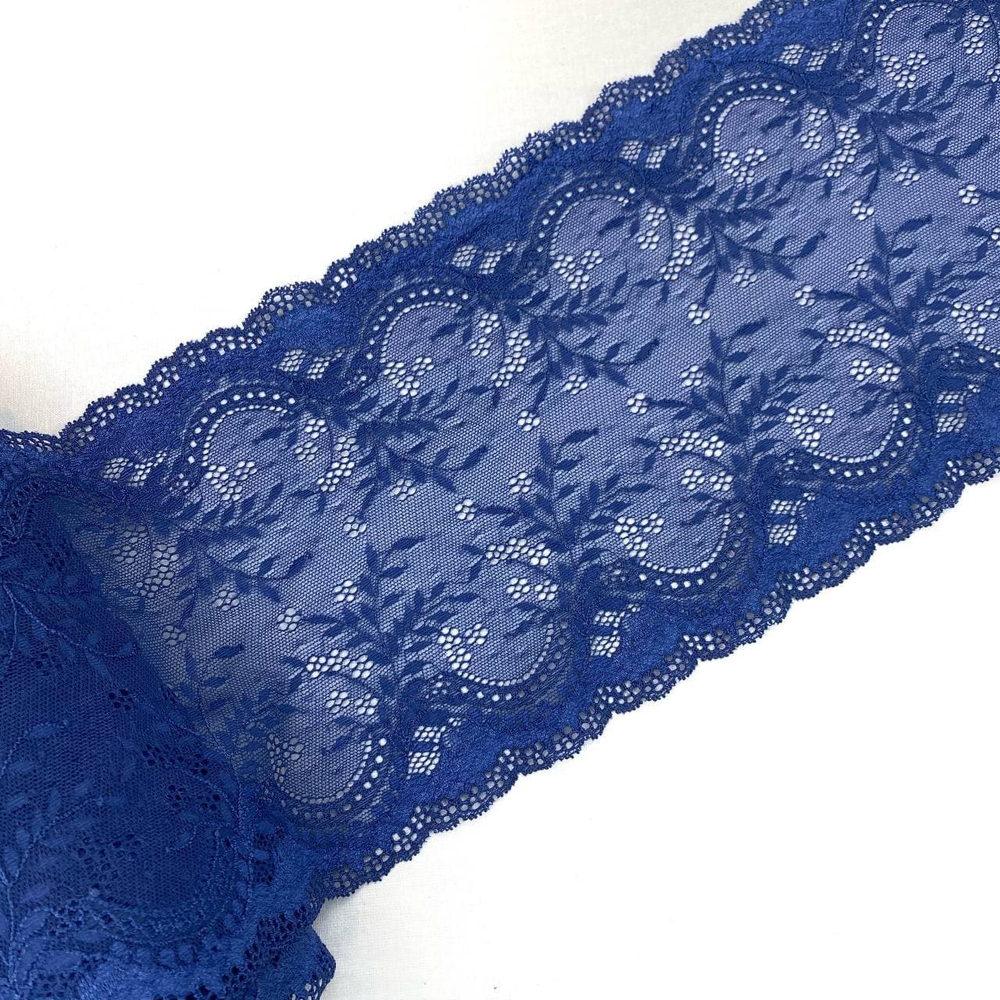 Кружево эластичное синие 19 см