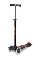 Самокат Maxi Micro Deluxe LED черно-оранжевый