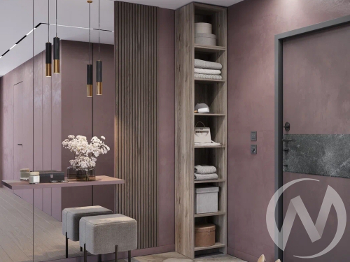 Пенал ПН-03 с антресолью МС Пандора (дуб смоки)