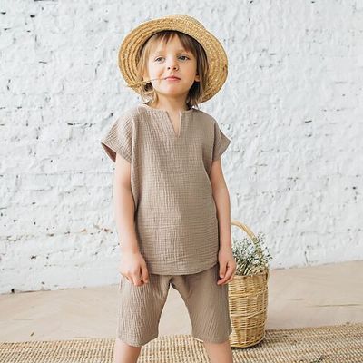 Sleeveless muslin shirt - Desert Sand