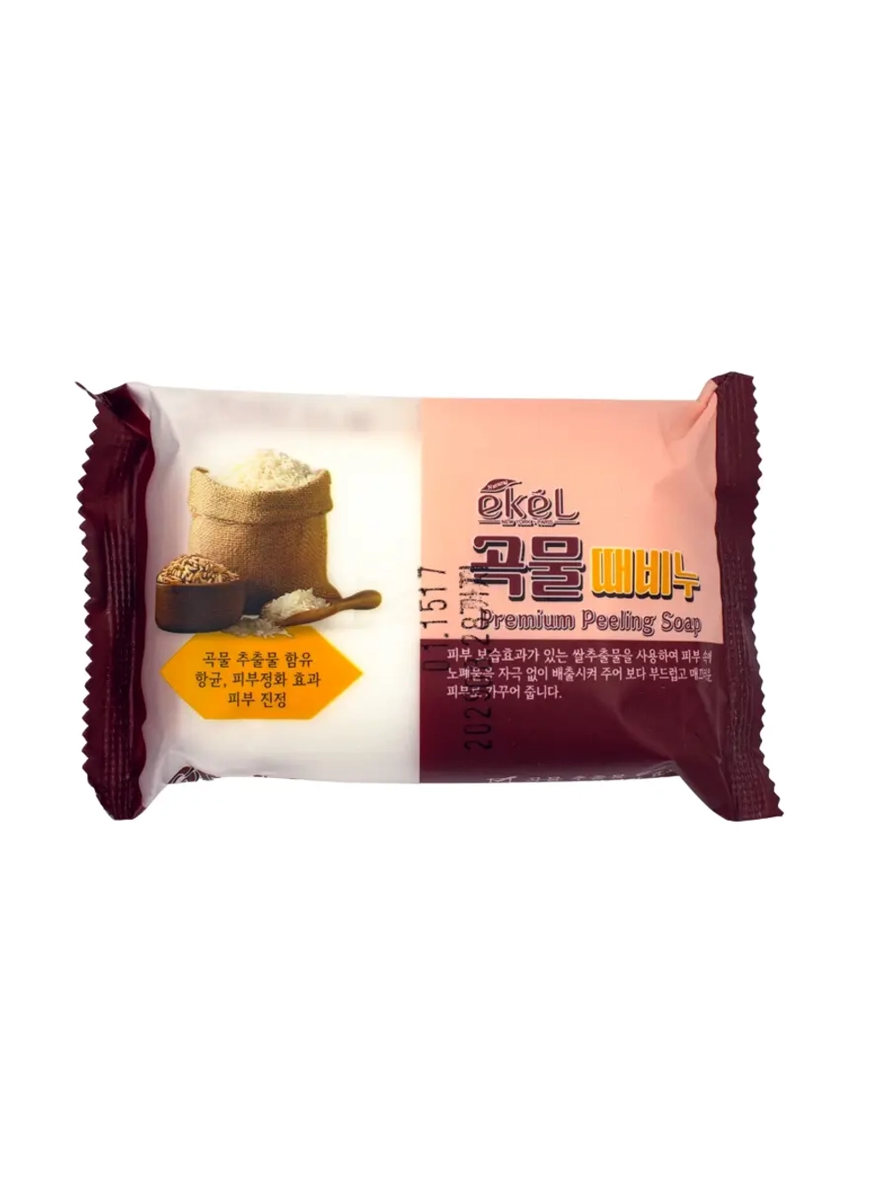 EKEL - МЫЛО ОТШЕЛУШИВАЮЩЕЕ С ЭКСТРАКТОМ ЗЕРНОВЫХ КУЛЬТУР PREMIUM PEELING SOAP GRAIN, 150 ГР