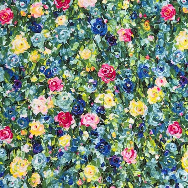 ЦВЕТОЧНОЕ ИЗОБИЛИЕ, ЗЕЛЕНЫЙ - 100% хлопок 1