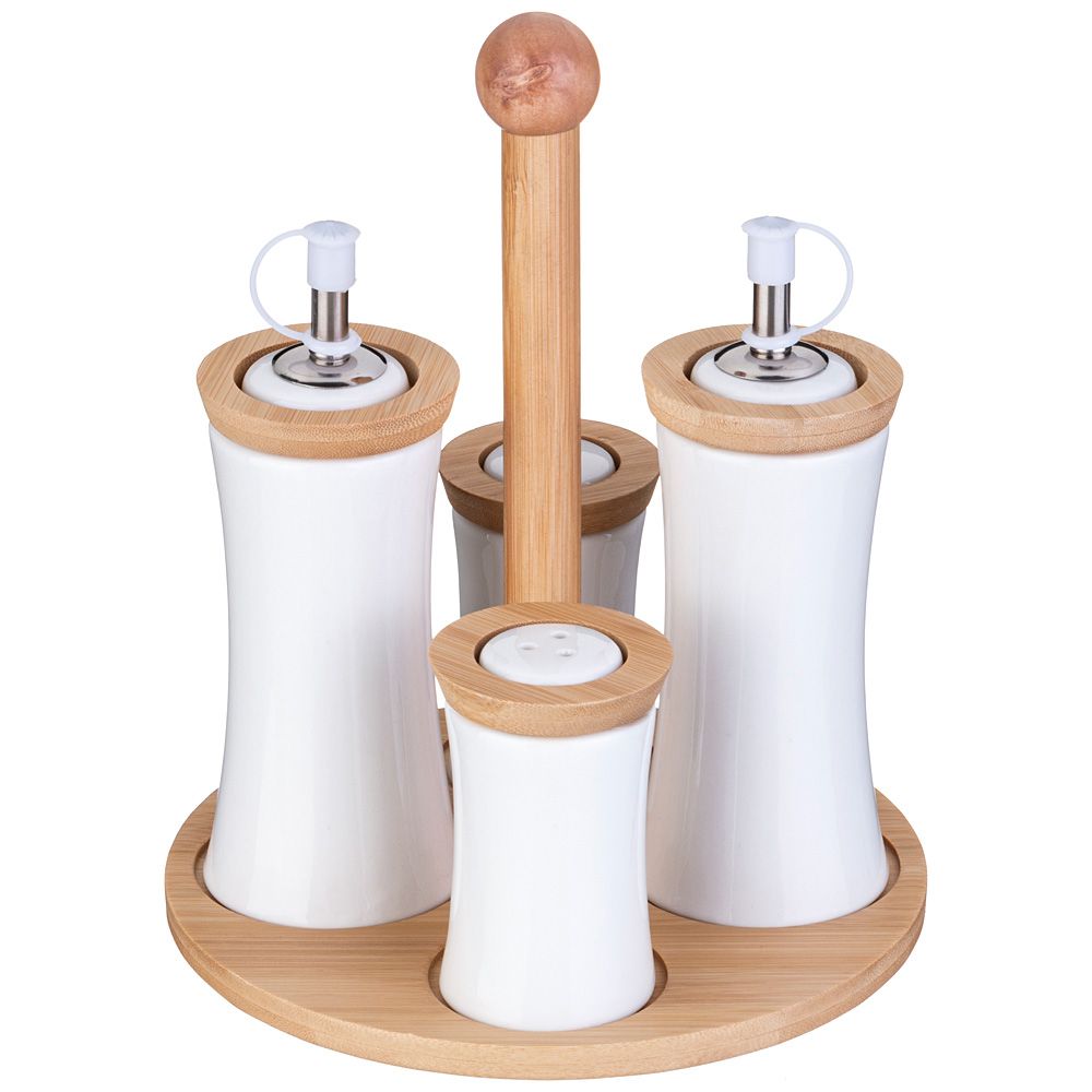 НАБОР ДЛЯ СПЕЦИЙ LEFARD "NATIVE" 4 ПР. НА ДЕРЕВ. ПОДСТАВКЕ (КОР=16НАБ.)