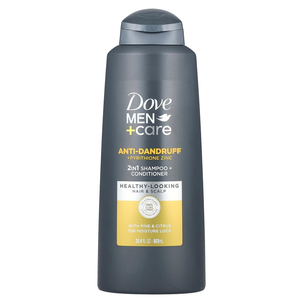 Dove, Men + Care, шампунь и кондиционер 2 в 1 против перхоти, из сосны и цитрусовых, 603 мл (20,4 жидк. унц.)