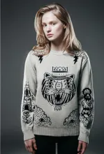 Свитер Behind the Scenes White Tiger Женский