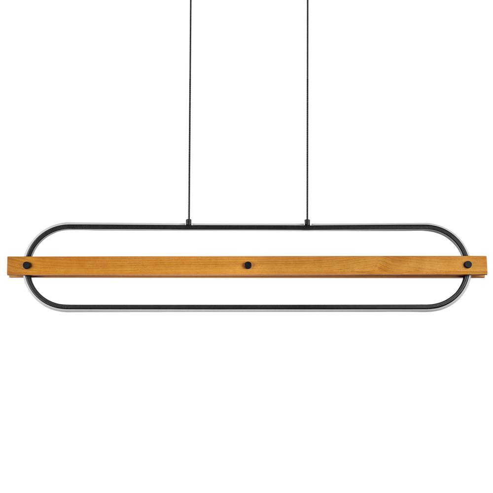 723337 Люстра LODI LED 36W 3240LM ЧЕРНЫЙ/ДЕРЕВО 3000K