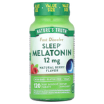 Nature's Truth, Мелатонин для сна, натуральные ягоды, 12 мг, 120 быстрорастворимых таблеток