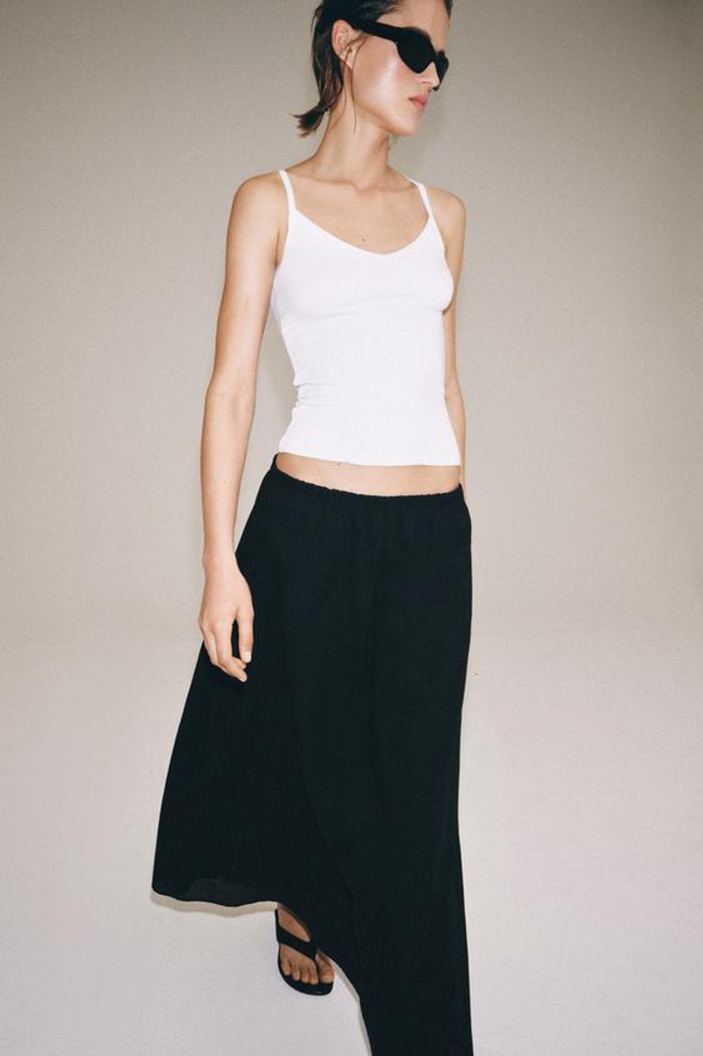 ZARA ДЛИННАЯ ЮБКА — ZW COLLECTION, ЧЕРНЫЙ