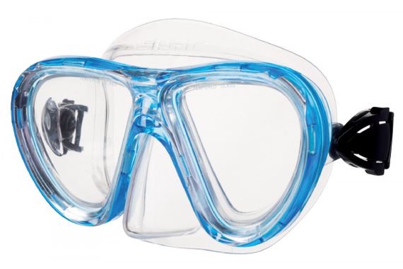 Маска детская Seac Procida junior синяя рамка/прозрачный силикон