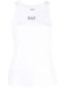 Женский топ теннисный EA7 Women Jersey Tank - белый