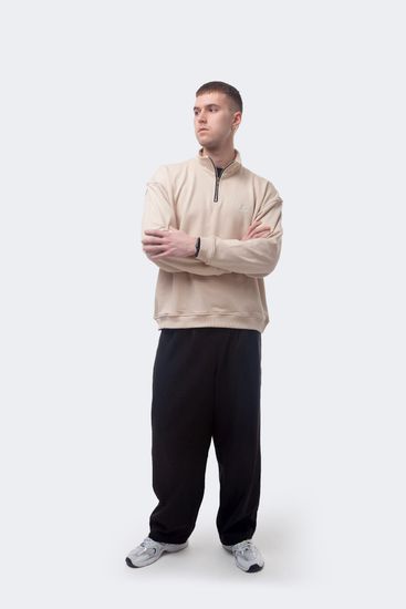 Cвитшот UNIFORM Half-zip Club бежевый