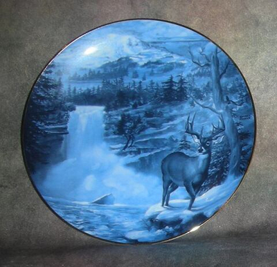 Тарелка новогодняя. Фарфор. Январская оттепель. США