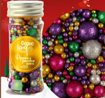 Шарики кранч БЛЕСК зеленый, золото, сереб, фиолет, фуксия микс 50 гр.