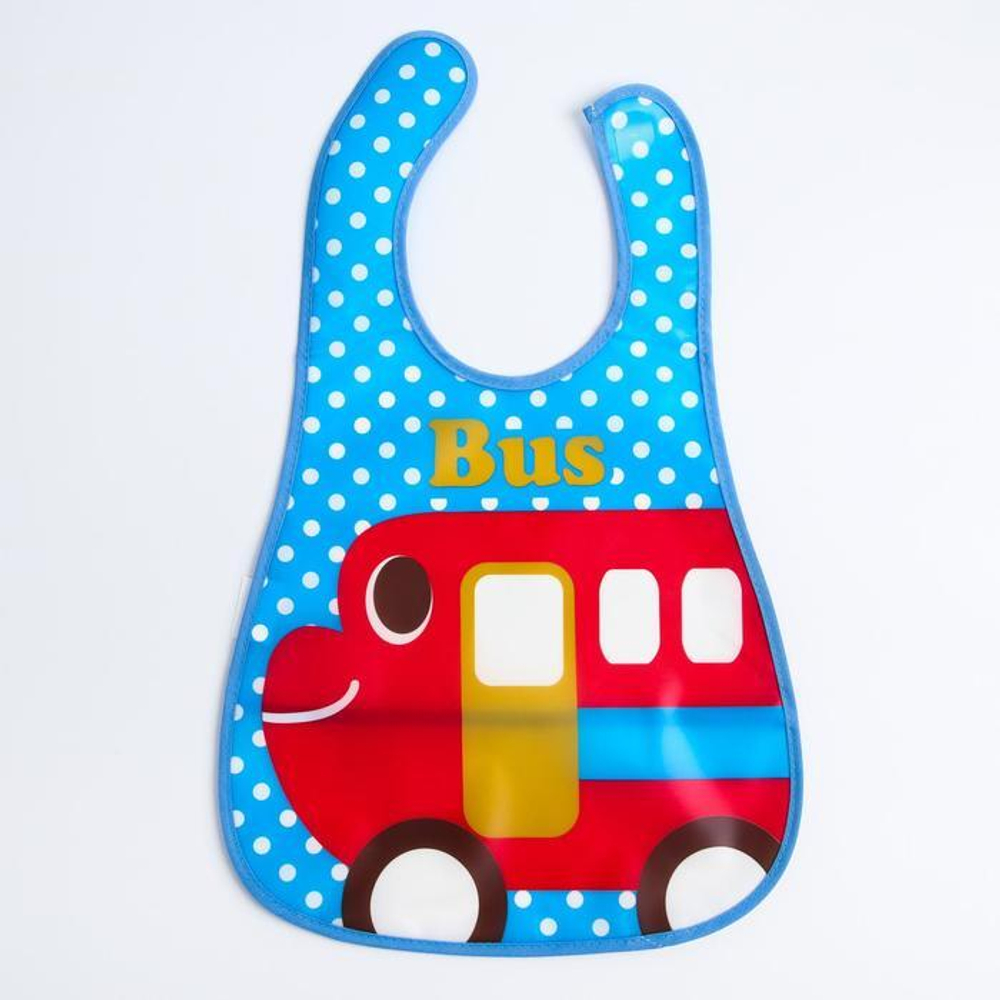 1890561 Нагрудник с карманом для мальчика, непромокаемый, на липучке, цвета МИКС