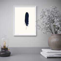 IKEA BILD  (ИКЕА БИЛД)  -  Плакат, голубое перо, 30x40 см