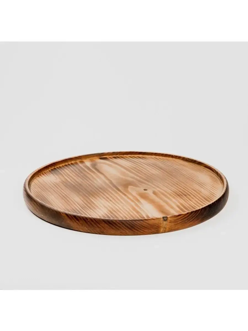 Деревянная менажница поднос круглая из кедра