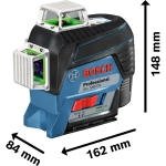Лазерный нивелир GLL 3-80CG+BM1+12V+L-BOXX BOSCH 0601063T00