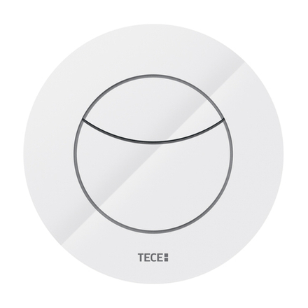 Пневматическая дистанционная пластиковая панель смыва унитаза TECEflushpoint для двойной системы смыва, (круглая, белая)