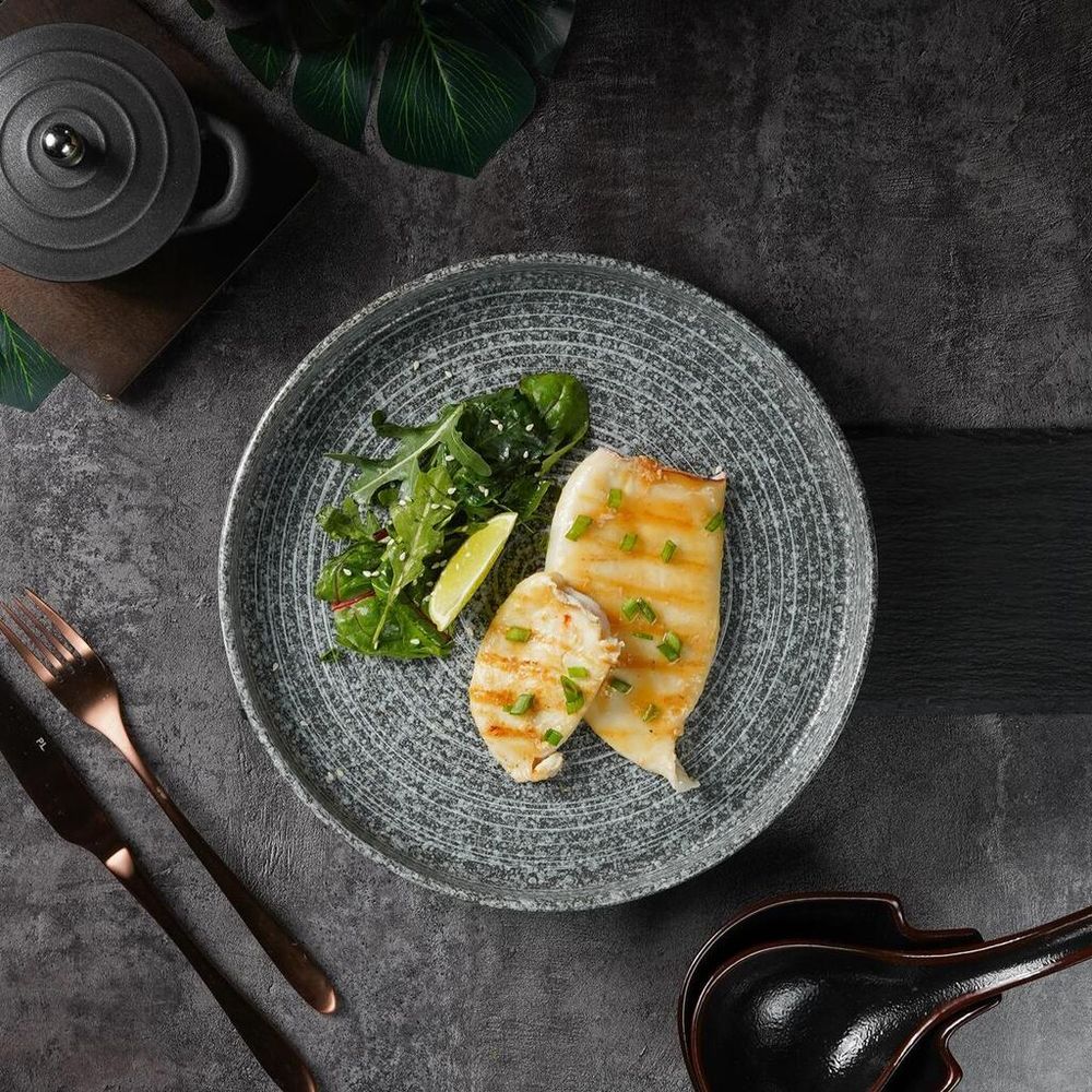 Тарелка с бортом 26,6 см h3 см глазурь Glossy Stone Untouched Taiga P.L. Proff Cuisine [1]