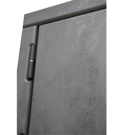 Входная дверь в квартиру Сударь Дива (DIVA) МД-48 М1 темный бетон / рис.М11 Лучи Силк маус (светло-серый, без текстуры)