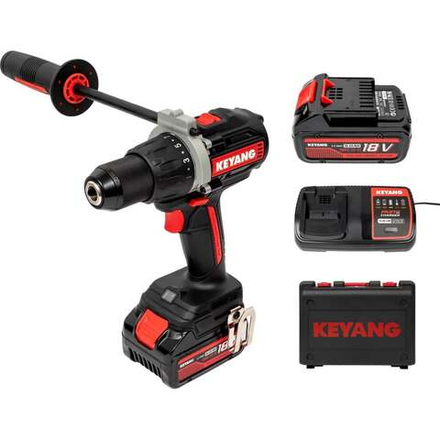 Аккумуляторная ударная дрель-шуруповерт KEYANG 2 АКБ 5 А*ч DM20BLH-100E (Set)