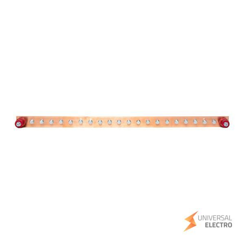 Главная заземляющая шина с изоляторами на 20 подключений ГЗШ-20 Сu EKF