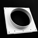 Фланец 168х168 мм квадратный на трубу 125 мм, ФКВ 125 для присоединения воздуховодов