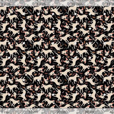 Собаки. Бультерьер на чёрном фоне by Helen Reveur 1034 DPI