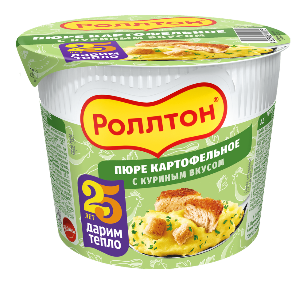 Пюре картофельное с куриным вкусом, Роллтон, 40 г