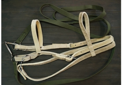 Уздечка сыромятная усиленная капроном с регулировкой