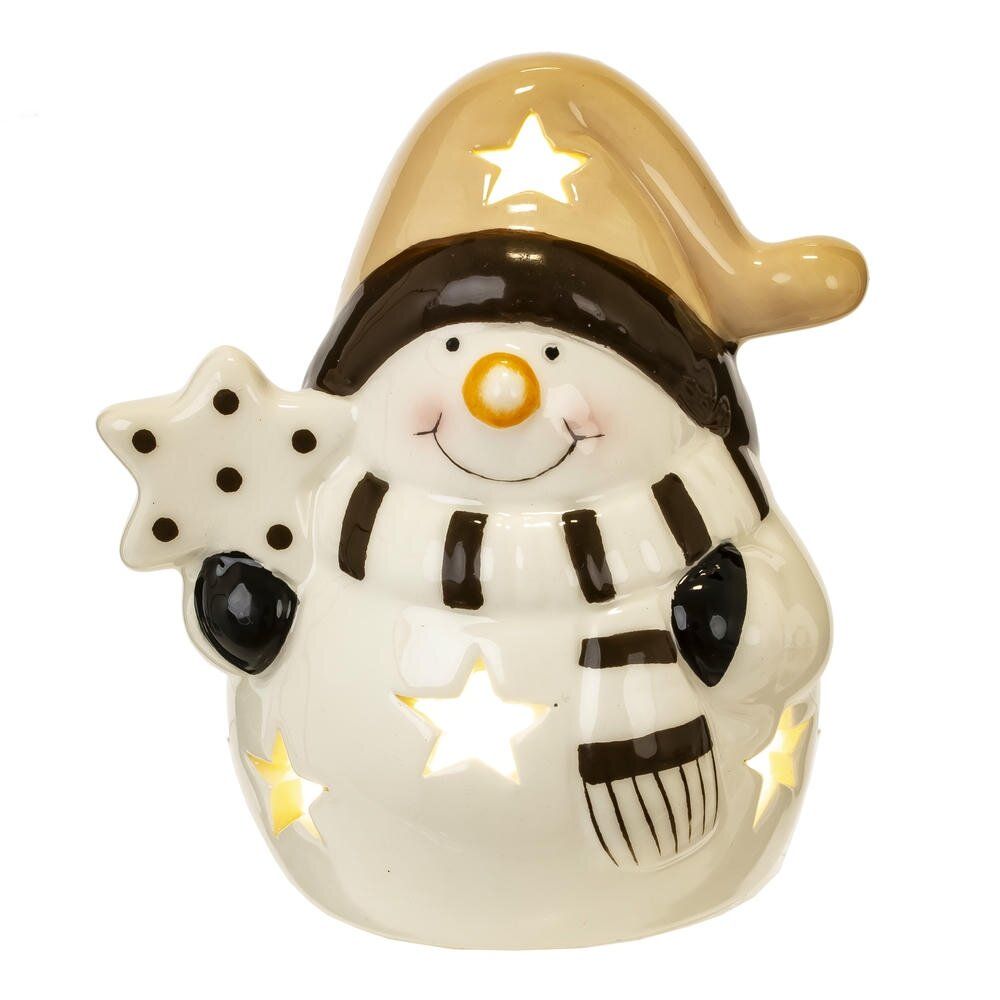 GAEM Фигурка декоративная "Снеговик" с подсветкой (LR44x2), L, L7,5 W6,5 H9 см