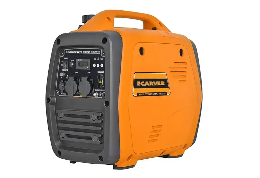 Генератор бензиновый CARVER PPG-4100IS, (Ручной стартер, 3.5 кВт, бак 8 л) / бензогенератор / резервное питание