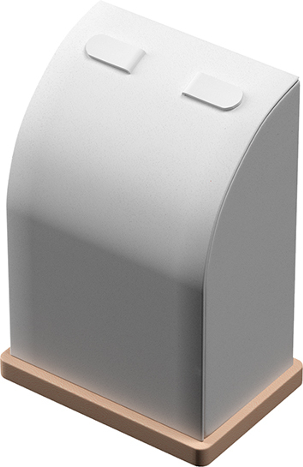 Подставка для серег/кубик изогнутый/2 язычка/квадратное основание/Н-93 мм.